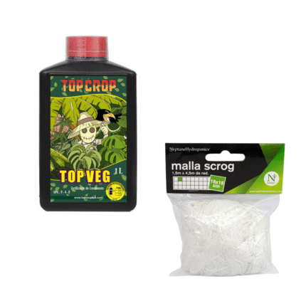 Combo top veg 1L + malla textil 1.5 x 4.5 mts + 1 semilla de regalo