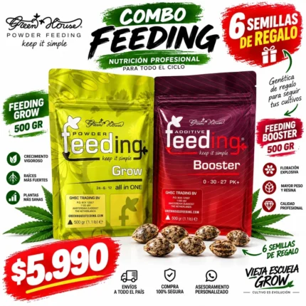 Combo Feeding Grow + Booster 500 g + 6 Semillas de Regalo