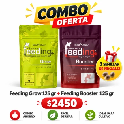 Combo Green House Feeding Grow 125 g + Booster 125 g + 3 Semillas de Regalo