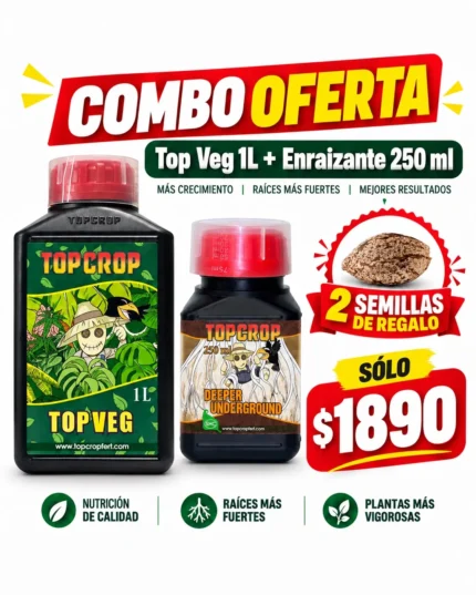Combo Top Crop Crecimiento – Top Veg 1 L + Deeper Underground 250 ml